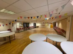 Tables and chairs in the Downstairs Back Hall