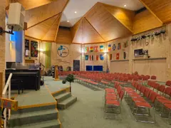 Another view of the Main Hall seating and platform