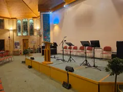 The platform at the front of the Main Hall