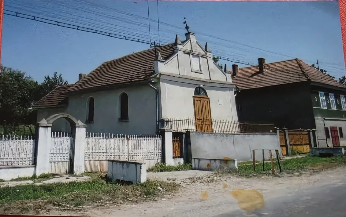 People gathered outside a church during an overseas partnership visit