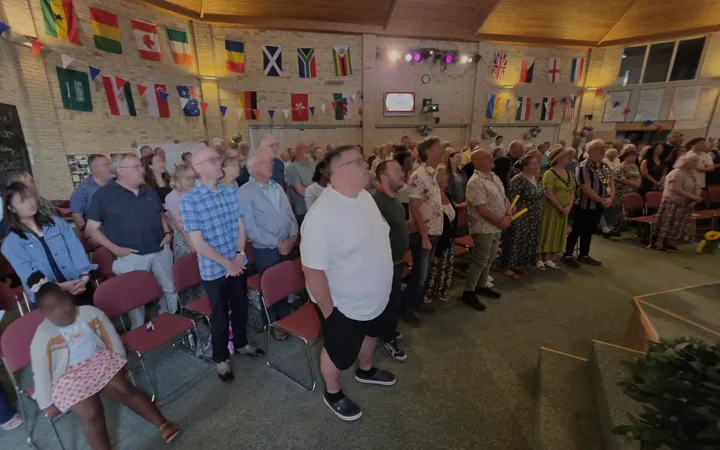 The MBC church family gathered for worship