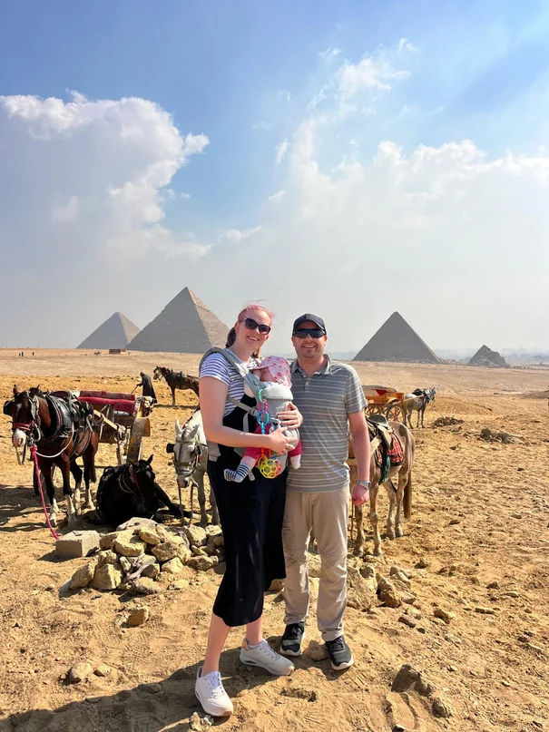 Ben and Leonieke with their family during their visit to Egypt