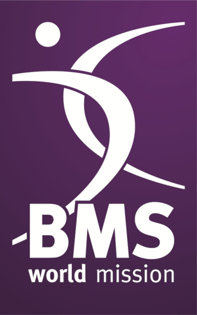 Judy Cook with BMS World Mission logo